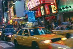 blue lit tower at night