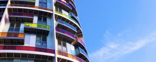 multicoloured balconies