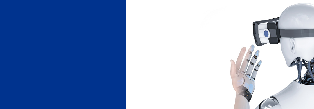 robot looking at hand