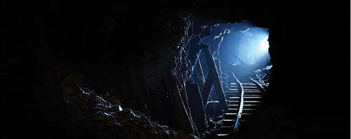 rail track in tunnel