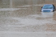 Flooded car