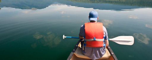 Man sitting on a boat