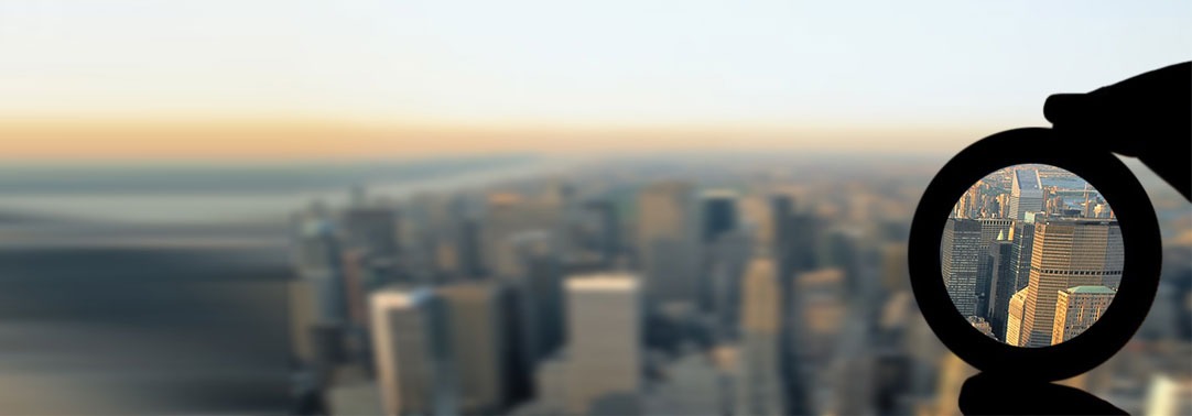 Building through lens grey