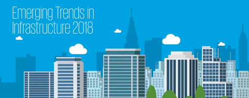 Emerging Trends video illustration of buildings and trees