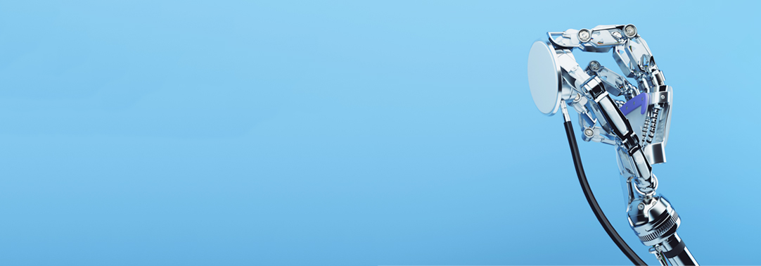 Robot arm with stethoscope