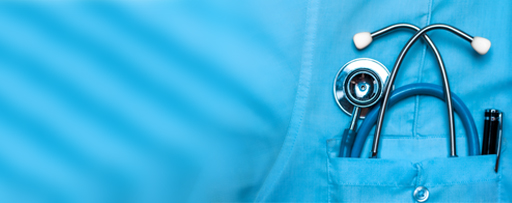 Stethoscope in a doctor's pocket