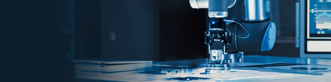 Robotics in factory doing automated work