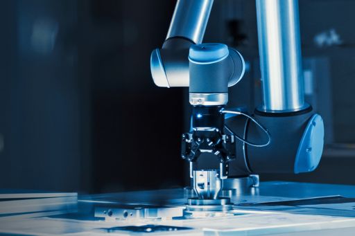 Robotics in factory doing automated work