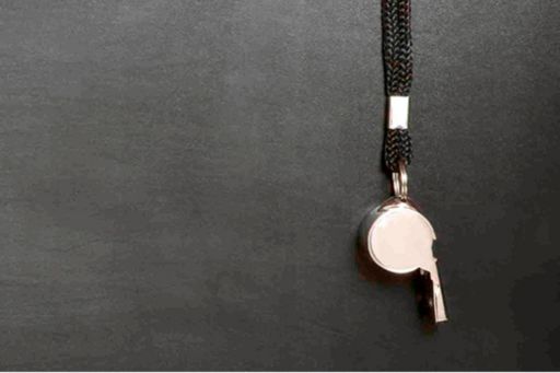 Whistle on dark background