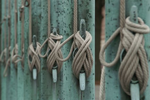 Multiple ropes tied