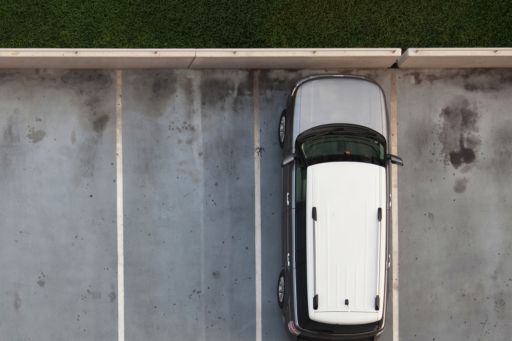 Car in empty car park