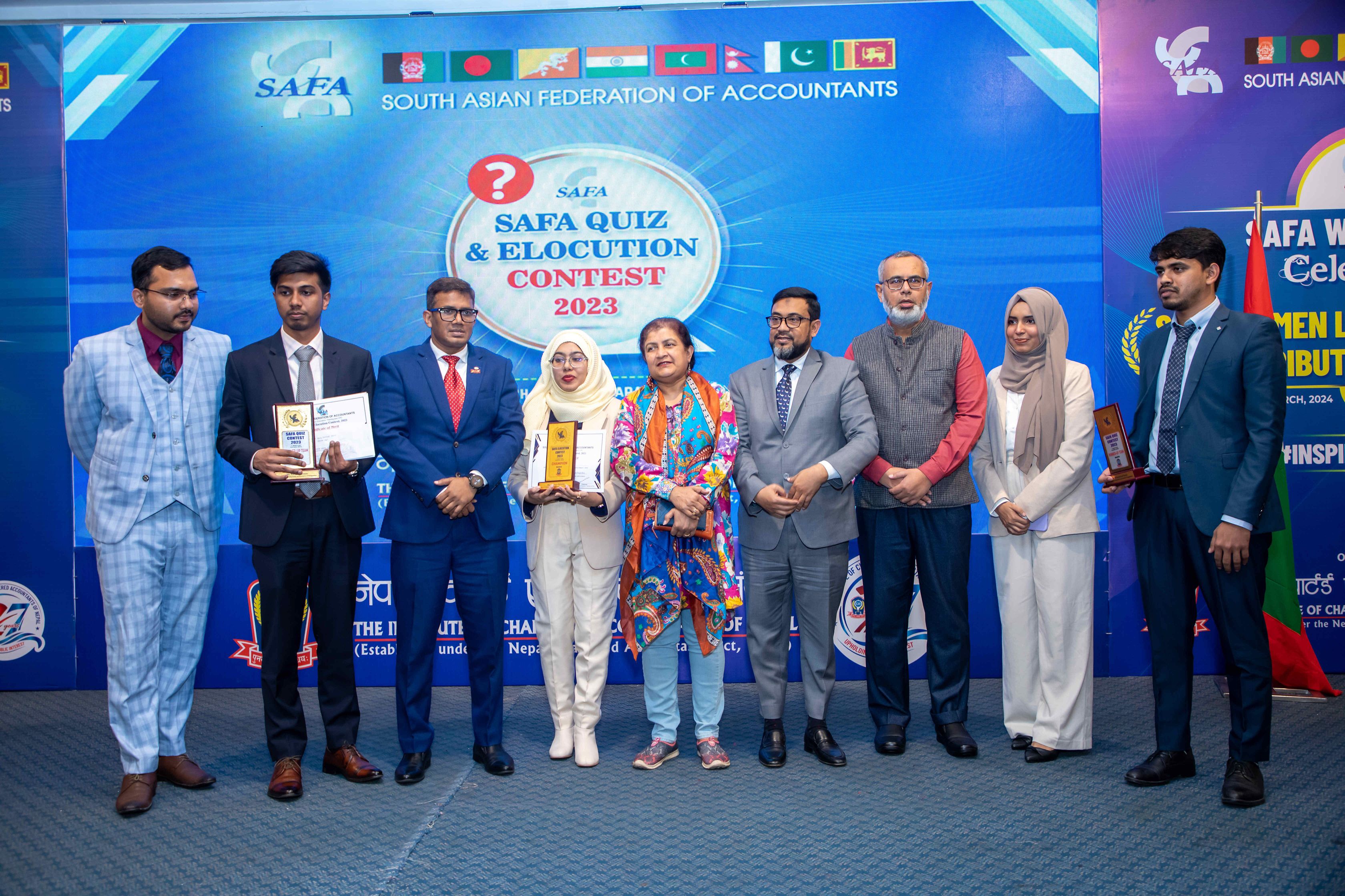 Team KPMG representing Bangladesh with ICAB council members