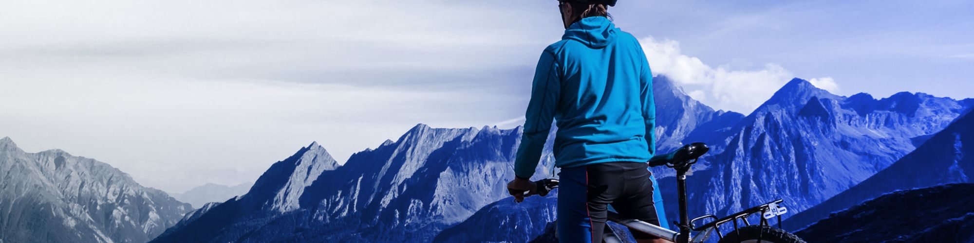 Mountain Bike with mountains in back