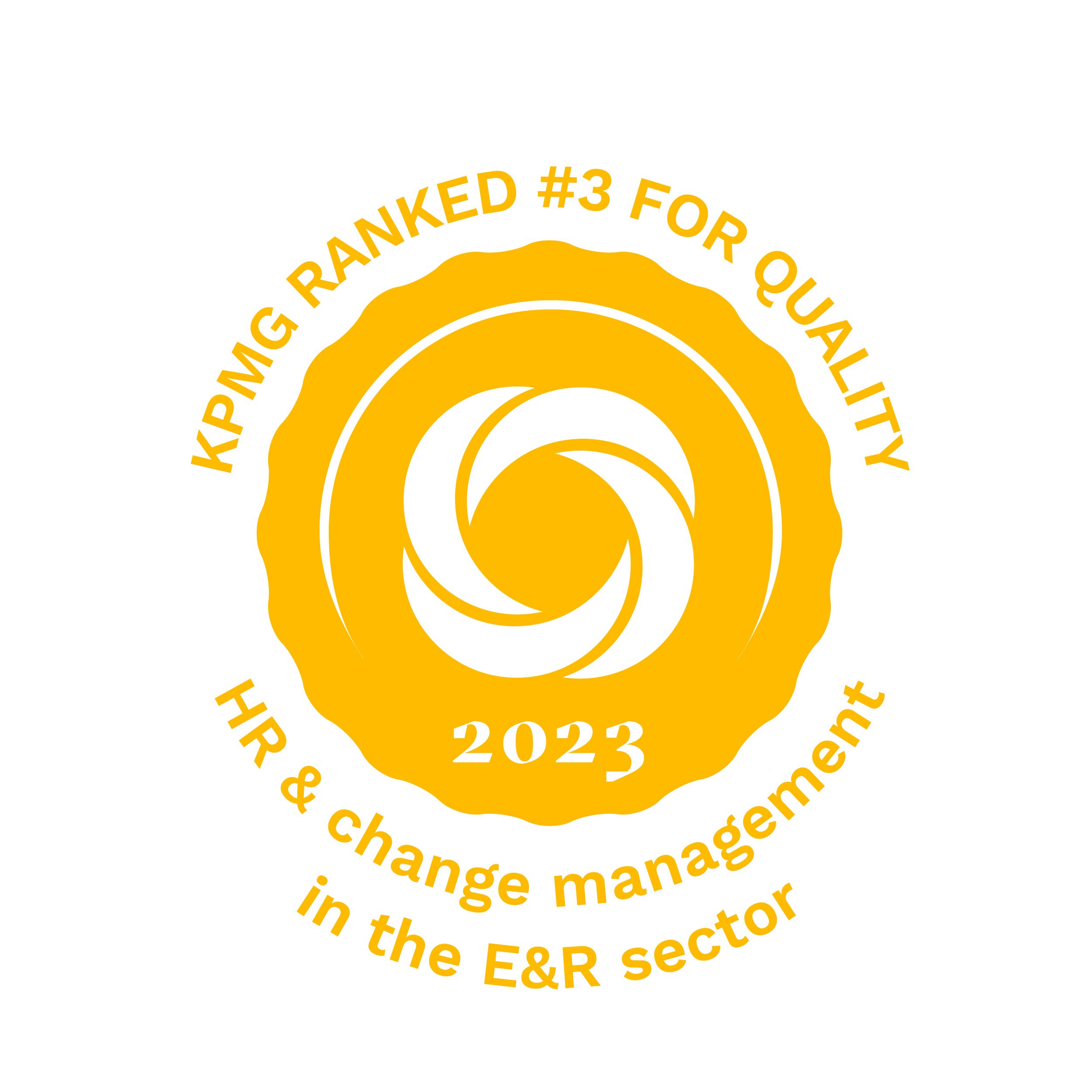 KPMG ranked #3 for quality HR & change management in the E&R sector