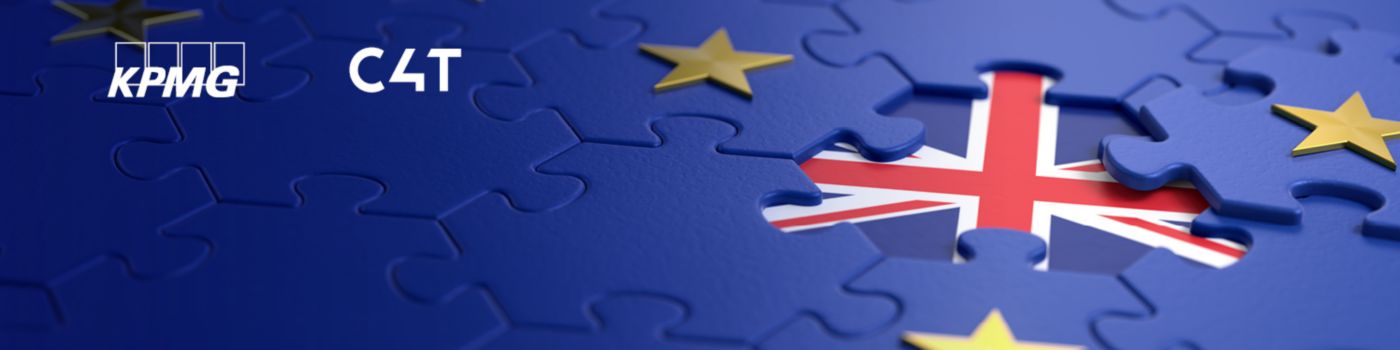 Brexit British flag underneath puzzle piece