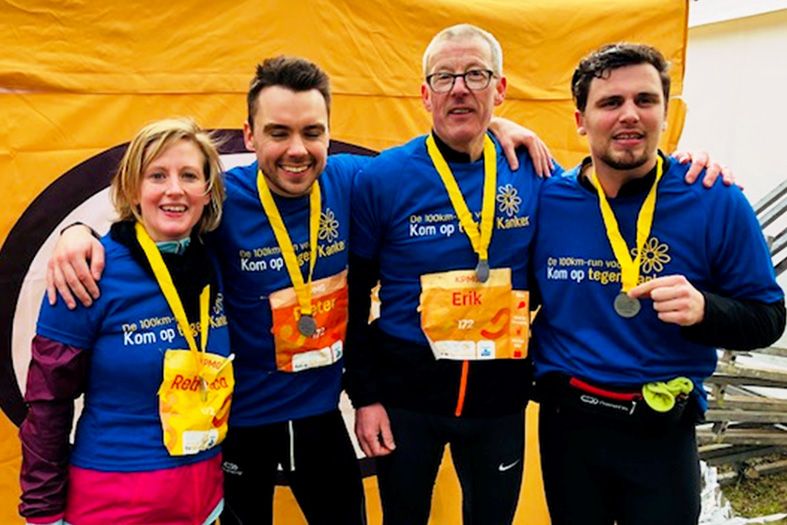 100km-run voor Kom op tegen Kanker