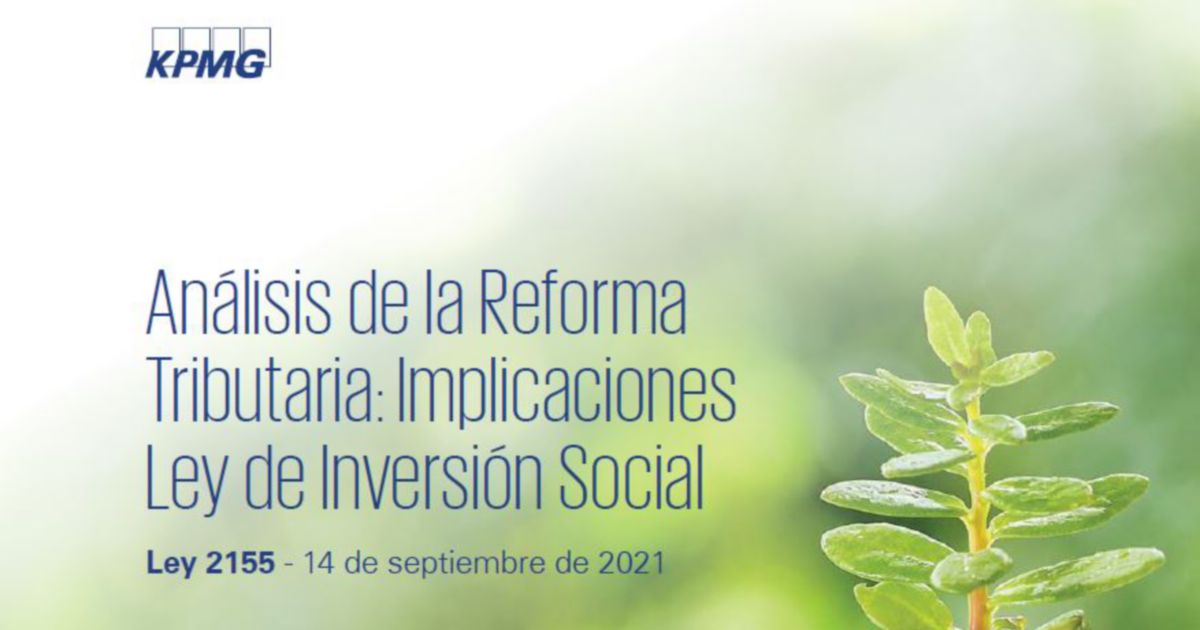 Análisis De La Reforma Tributaria - KPMG Colombia