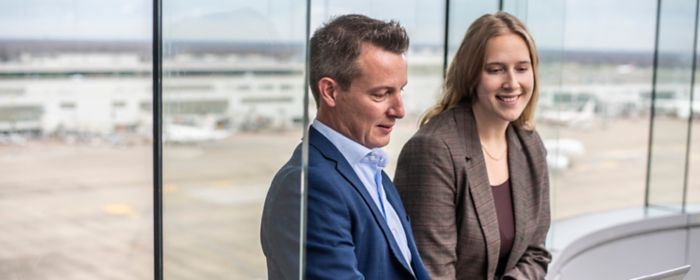 Steven Mulkens and Margaux Mamdy from KPMG in Belgium.