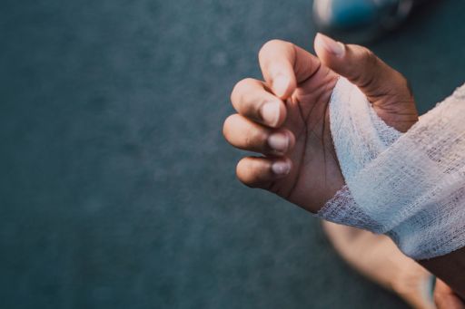 hand in bandages