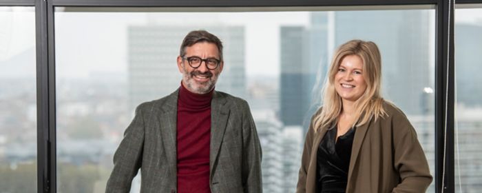 KPMG’s AI Expert Annelies De Corte and CEO of Digitaal Vlanderen, Jan Smedts