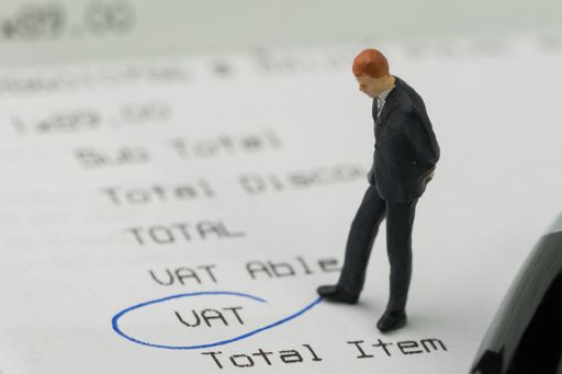 business man looking at VAT