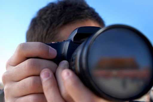 Man holding a camera 