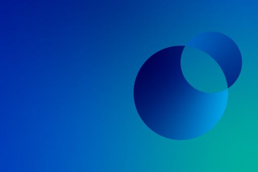 Abstract circles with blue and turquoise gradient