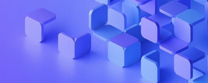 Abstrakte lila Würfel