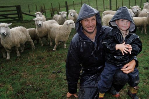 farmer and sheep