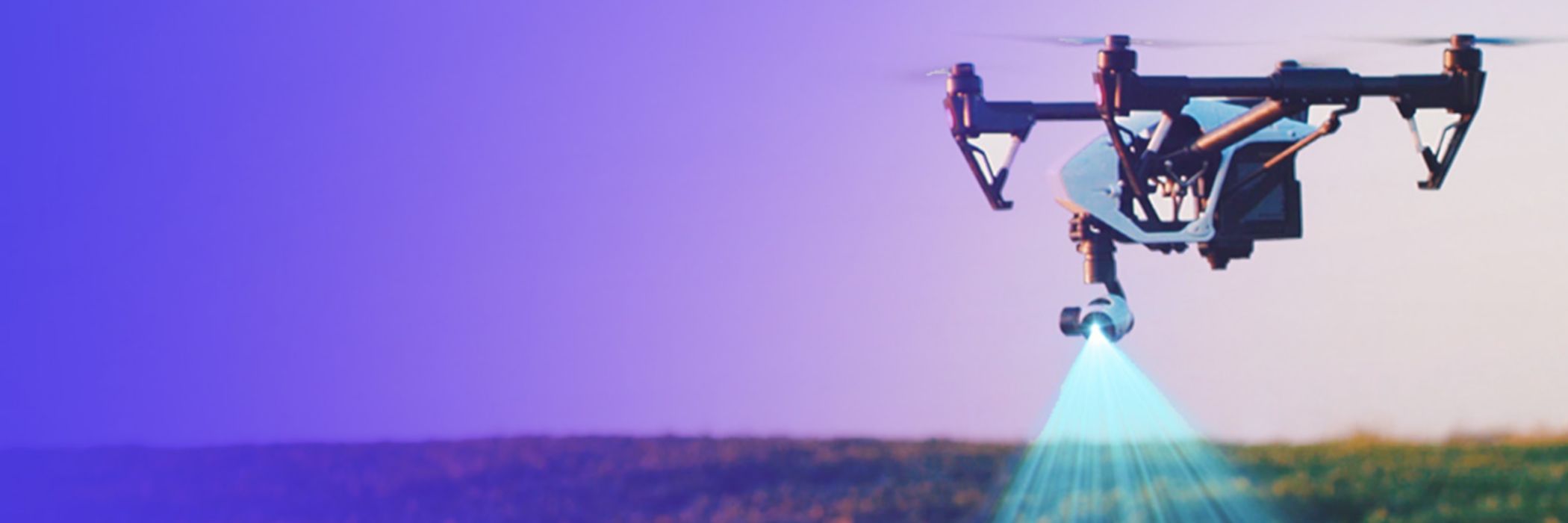 Agribusiness drone in field