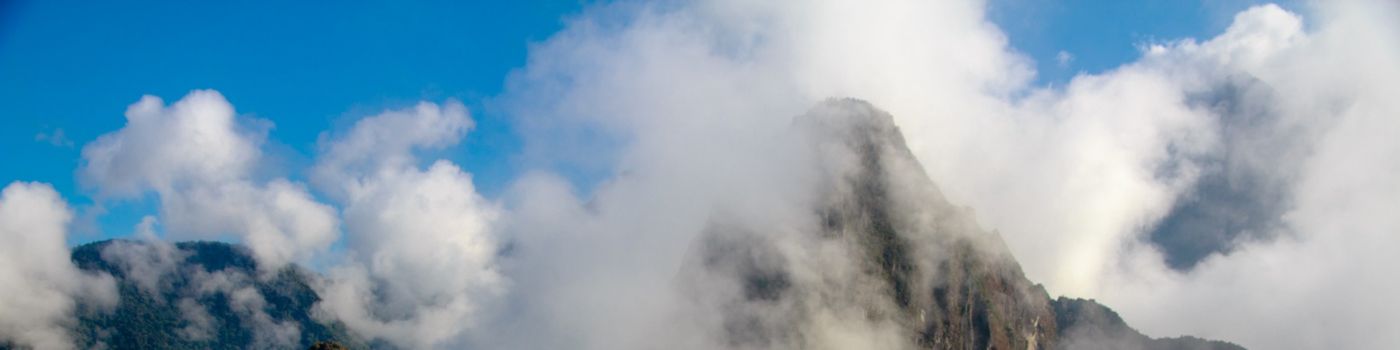 Ancient remains on hill clouds