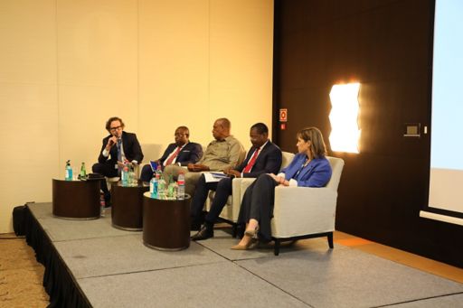 Discussion panel with Gustavo Amaral, Dr. Bráulio de Brito, Dr. Carlos Paiva, Dr. Pedro Marques and Inês Pereira