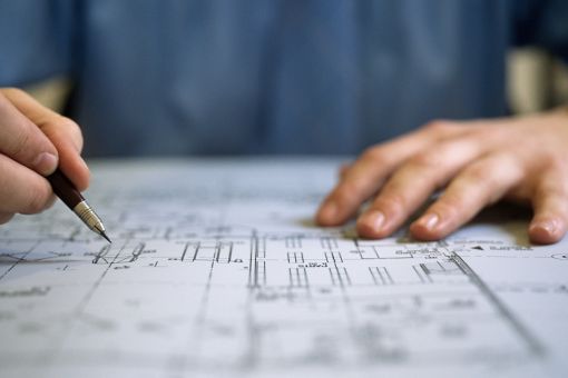 Architect drawing a plan