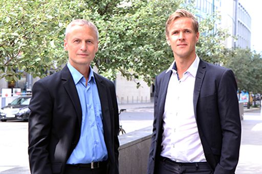 Arne Blystad Helme (KPMG) og Vigleik Takle (Kongsberg Digital)
