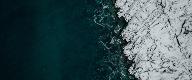 Beach with white rocks