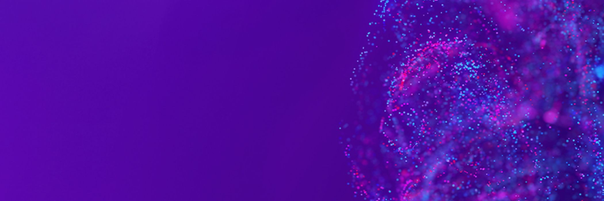 Partikel auf lila Hintergrund