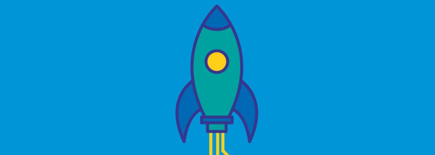 blaue Rakete