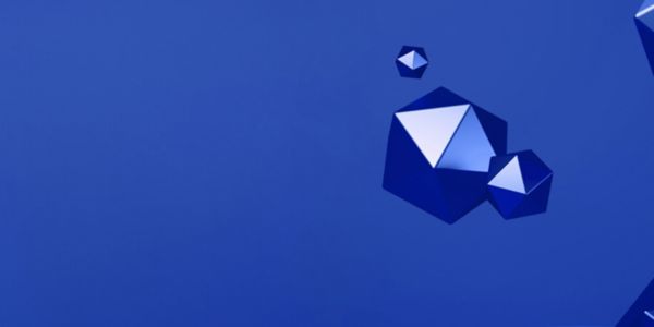 Blue 3D shapes design