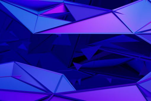 Blue and purple crystals banner