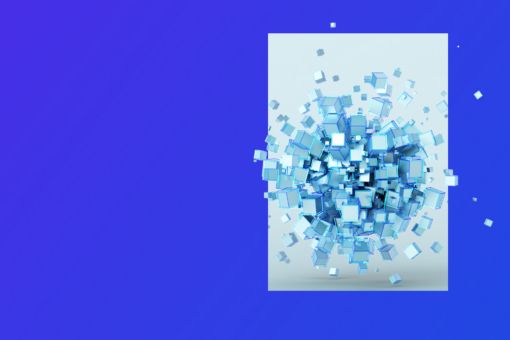 scattered cubes banner