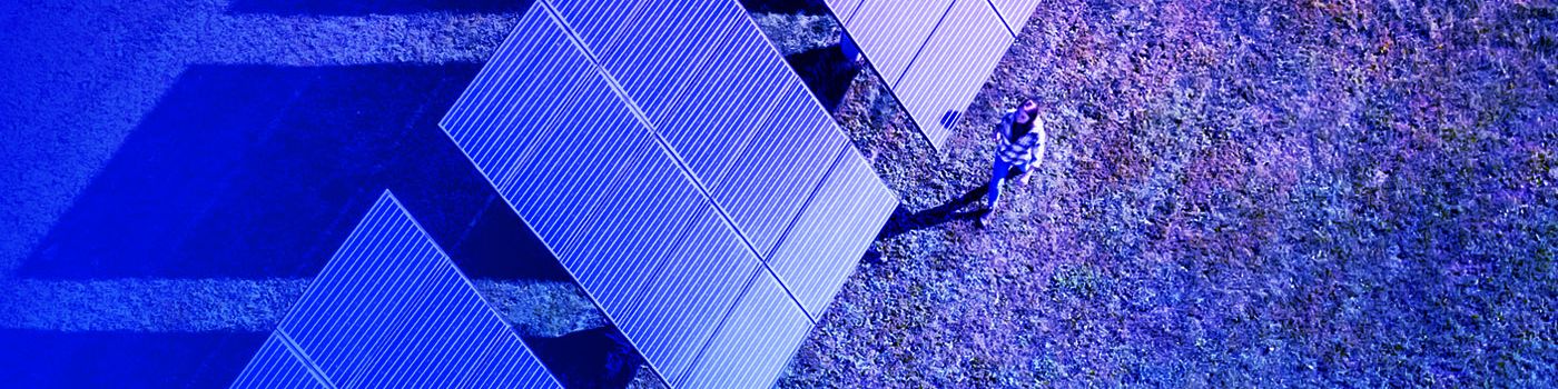 Blue solar panel