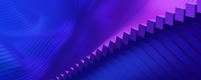 Blue squares on purple and blue background