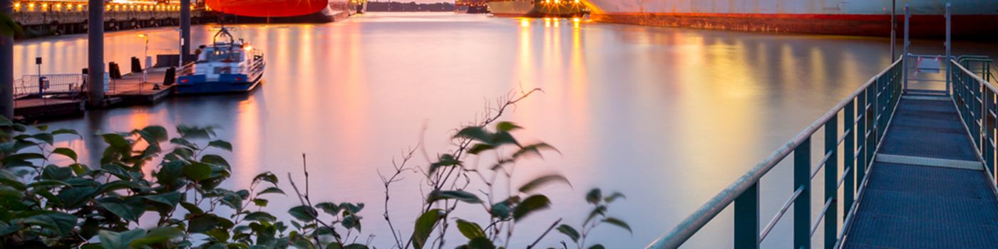 Boats in harbor