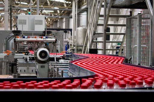 A bottle packaging plant