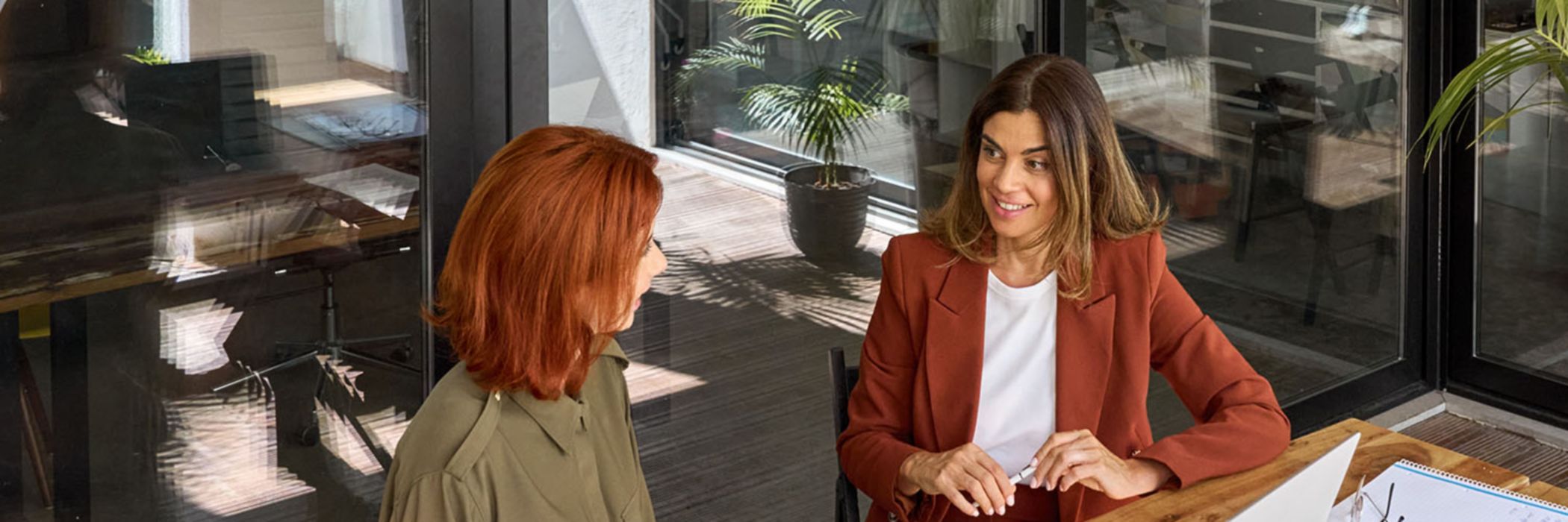 Business women discussing financial planning