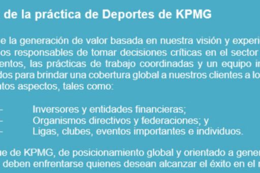 Acerca de la práctica de Deportes de KPMG