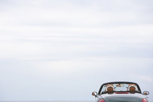 Convertible car under the sky