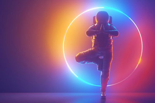 Astronaut in Yogapose