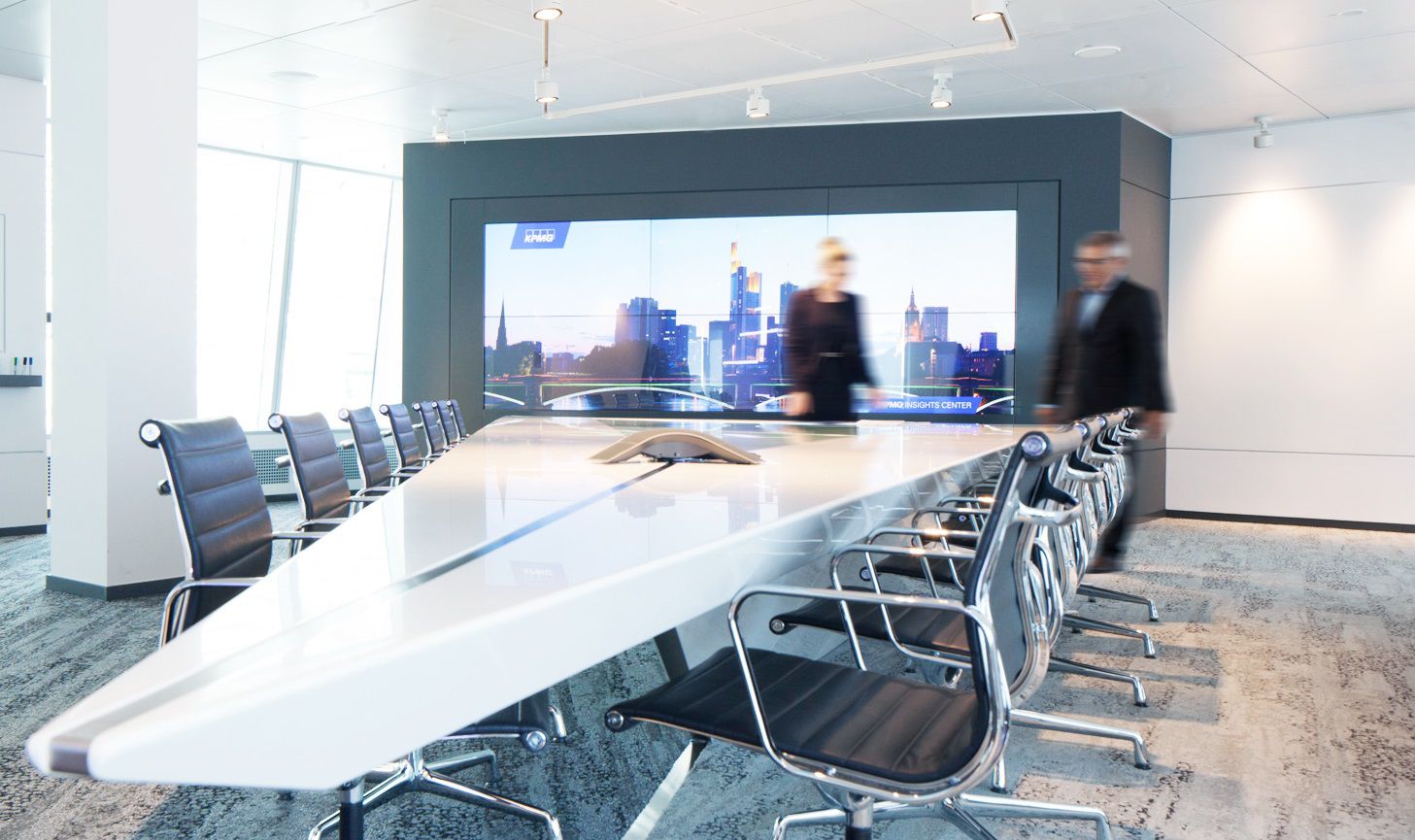 Chairs and table in meeting room