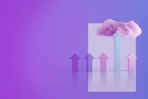 Cloud Monitor with arrows signaling upward